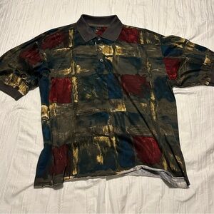 Multicolor Abstract Polo Shirt